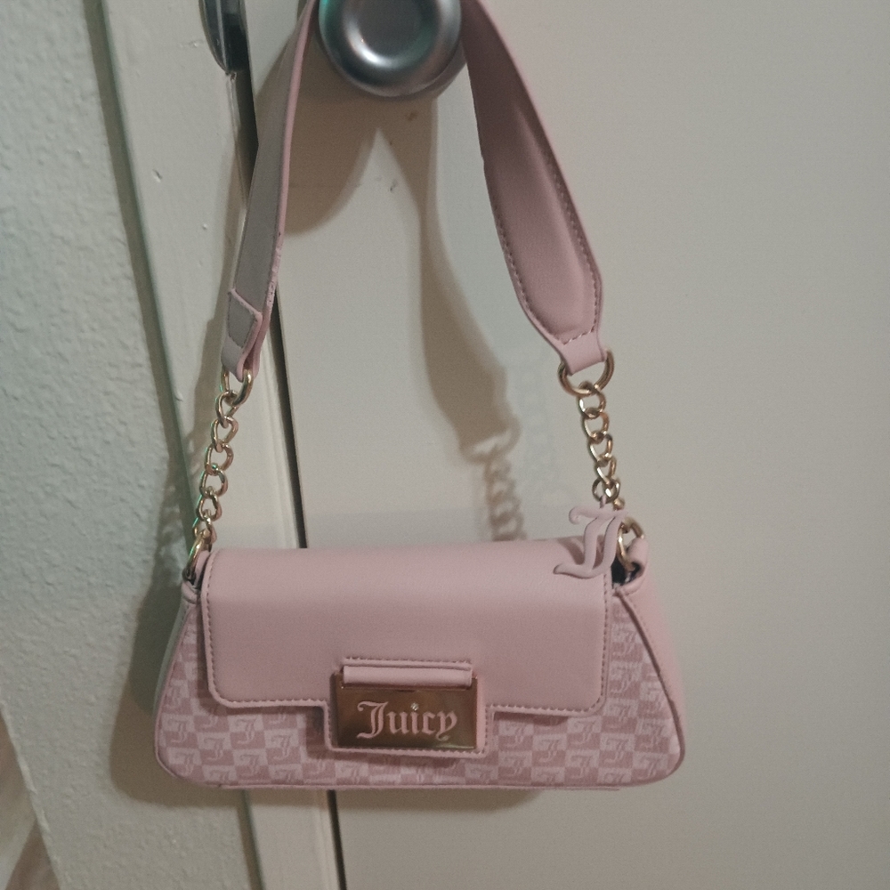 Juicy Couture Light Pink Logo Shoulder Bag - Picture 2 of 16